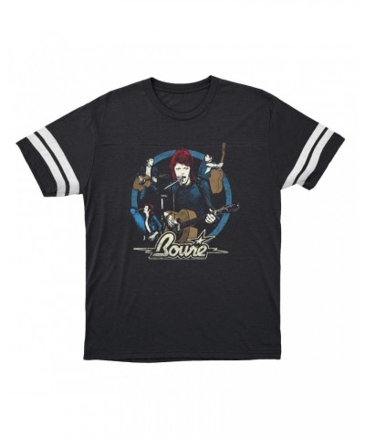 David Bowie T-Shirt | Collage Design Distressed Football Shirt $12.19 Shirts