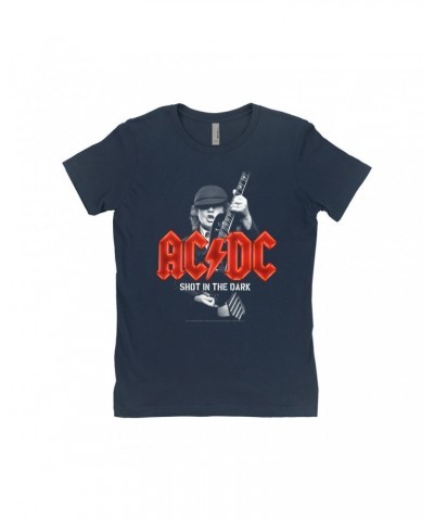 AC/DC Ladies' Boyfriend T-Shirt | PWR Up Shot In The Dark Neon Lights Shirt $9.98 Shirts
