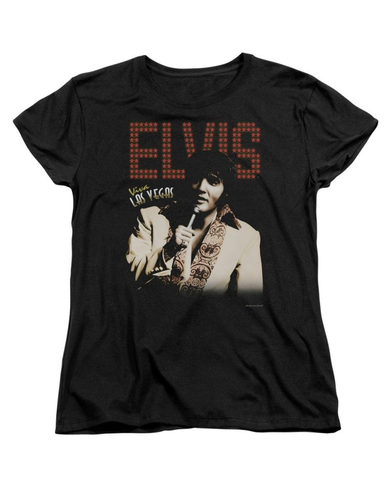 Elvis Presley Women's Shirt | VIVA STAR Ladies Tee $5.76 Shirts