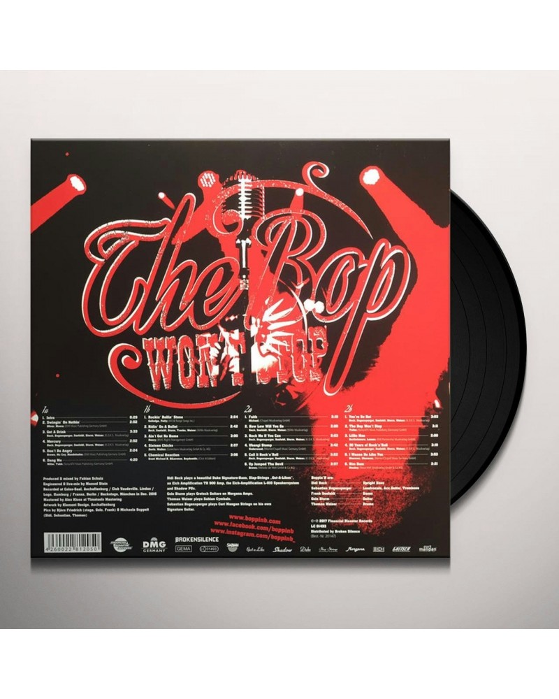 Boppin' B BOP WON'T STOP Vinyl Record $10.73 Vinyl
