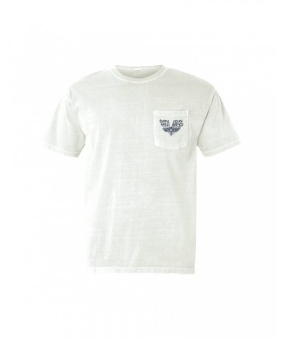 Daryl Hall & John Oates T-Shirt | Navy Wings Logo Distressed Pocket T-shirt $11.68 Shirts