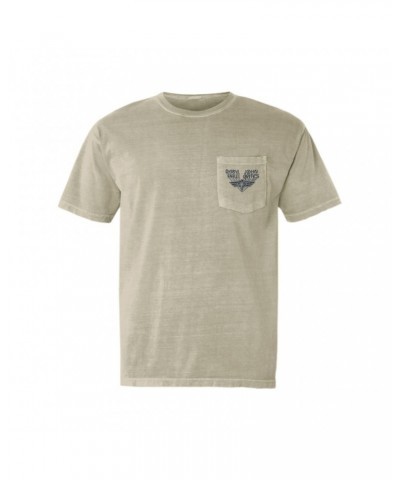 Daryl Hall & John Oates T-Shirt | Navy Wings Logo Distressed Pocket T-shirt $11.68 Shirts