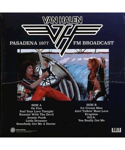 Van Halen LP - Live In Pasadena 1977 FM Broadcast (ltd. 500 copies made) (Vinyl) $18.93 Vinyl