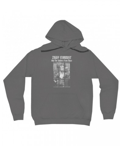 David Bowie Hoodie | Ziggy Stardust And The Spiders From Mars Design White Hoodie $12.78 Sweatshirts