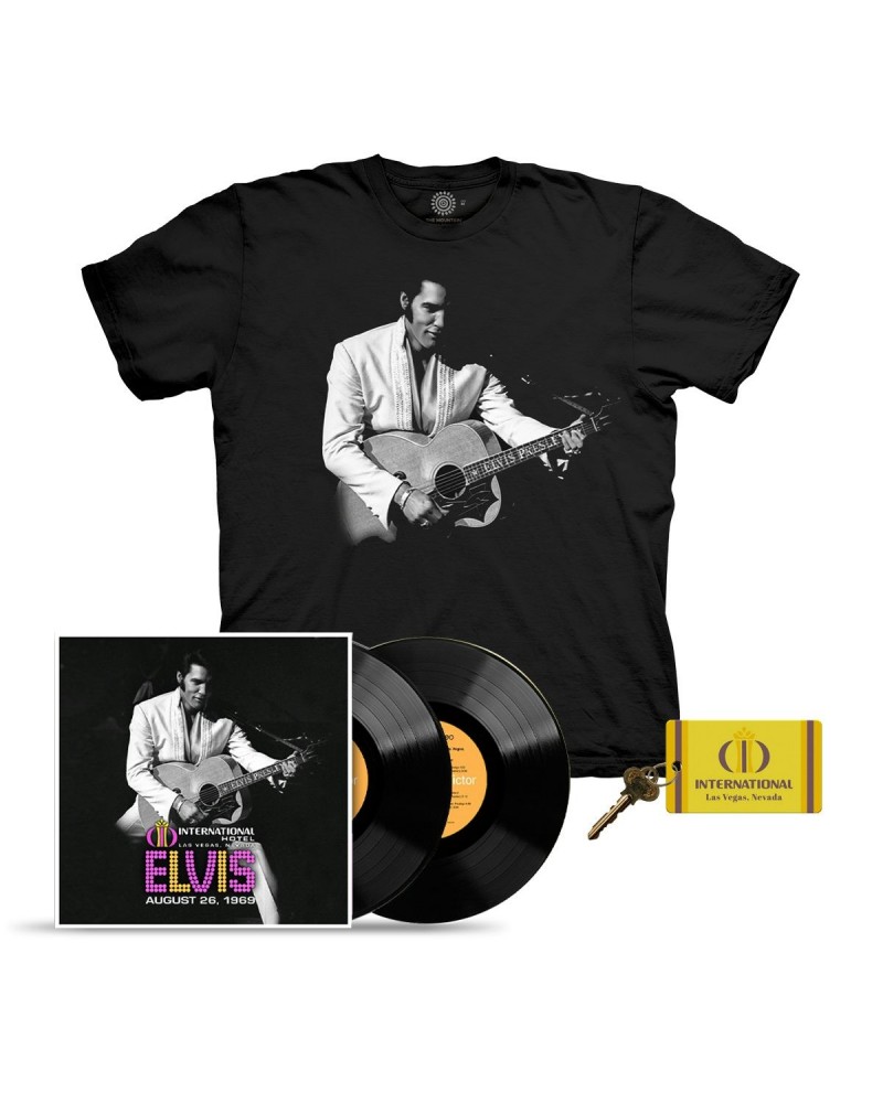 Elvis Presley LIVE 1969 International Hotel T-Shirt + LP + Key Fob Bundle $21.88 Vinyl