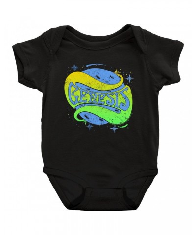 Genesis Baby Short Sleeve Bodysuit | Retro Planetary Logo Distressed Bodysuit $9.58 Kids