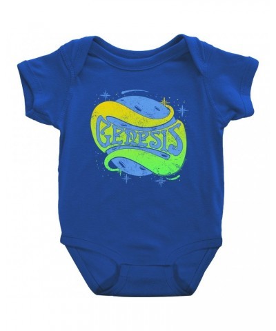 Genesis Baby Short Sleeve Bodysuit | Retro Planetary Logo Distressed Bodysuit $9.58 Kids