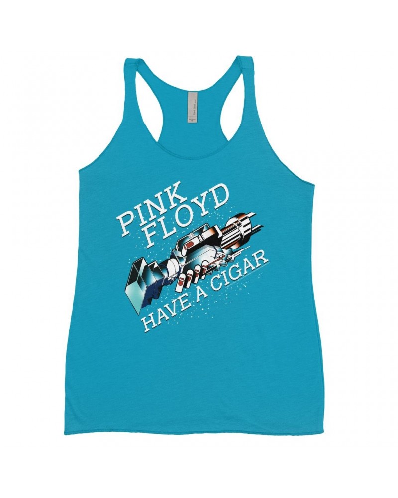 Pink Floyd Bold Colored Racerback Tank | Have A Cigar Color Album Art Design Shirt $12.16 Shirts