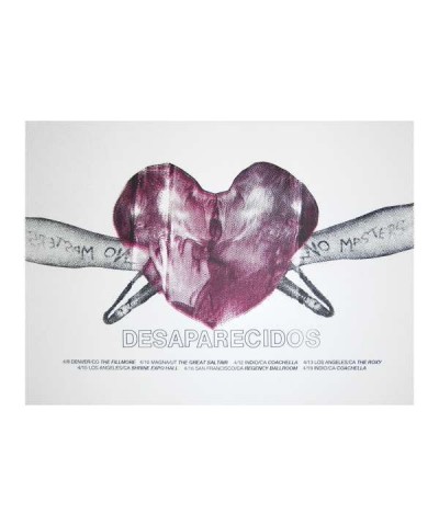 Desaparecidos 18X24 Heart 2015 Tour Poster $7.80 Decor