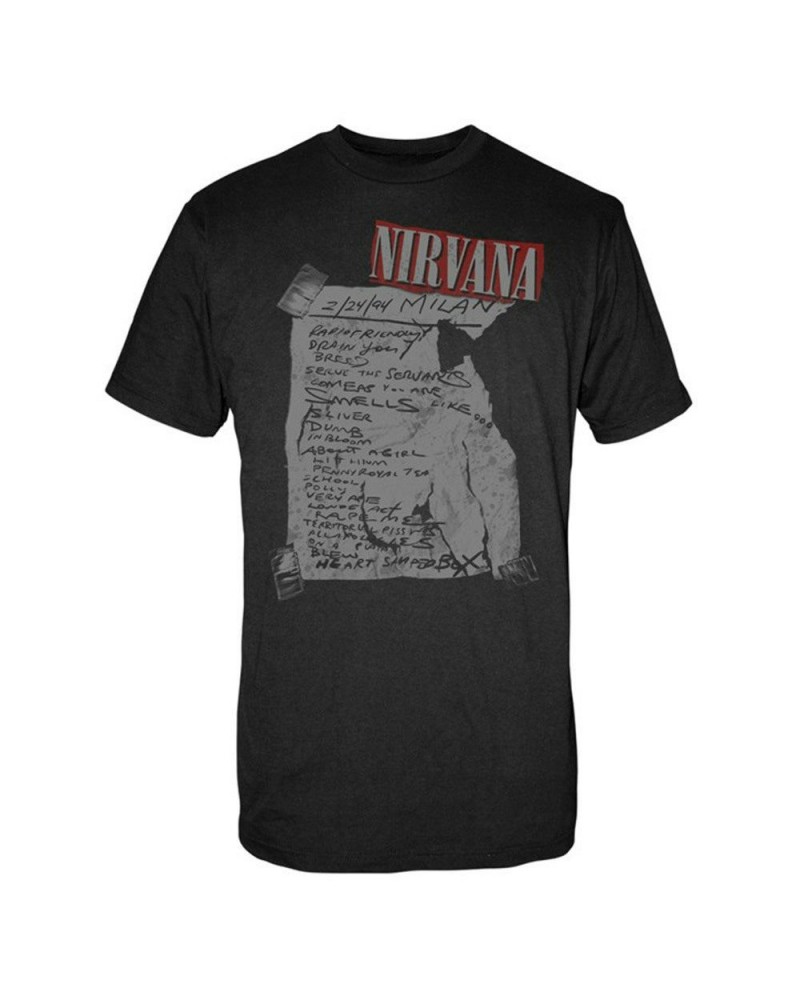 Nirvana "Milan Set List" Tee $7.70 Shirts