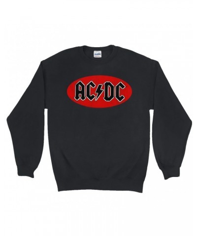 AC/DC Sweatshirt | Bumper Sticker Logo Distressed Sweatshirt $13.63 Sweatshirts