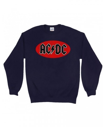 AC/DC Sweatshirt | Bumper Sticker Logo Distressed Sweatshirt $13.63 Sweatshirts