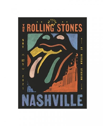 The Rolling Stones Nashville No Filter 2021 Tour Lithograph $17.20 Decor