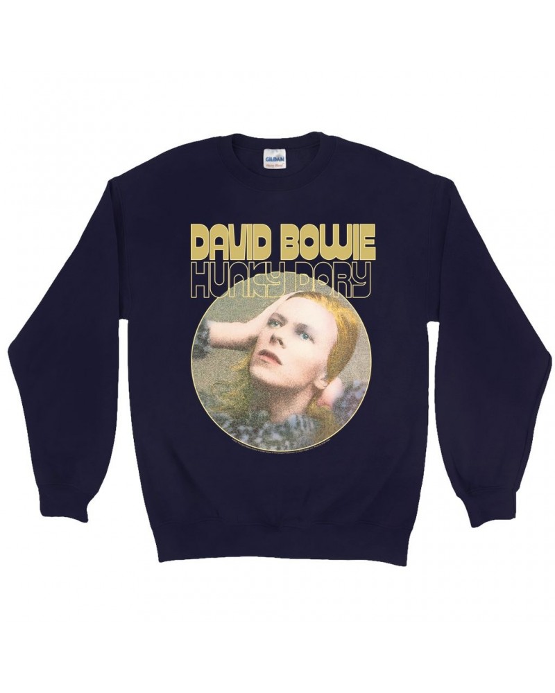 David Bowie Sweatshirt | Hunky Dory Album Design Sweatshirt $12.23 Sweatshirts