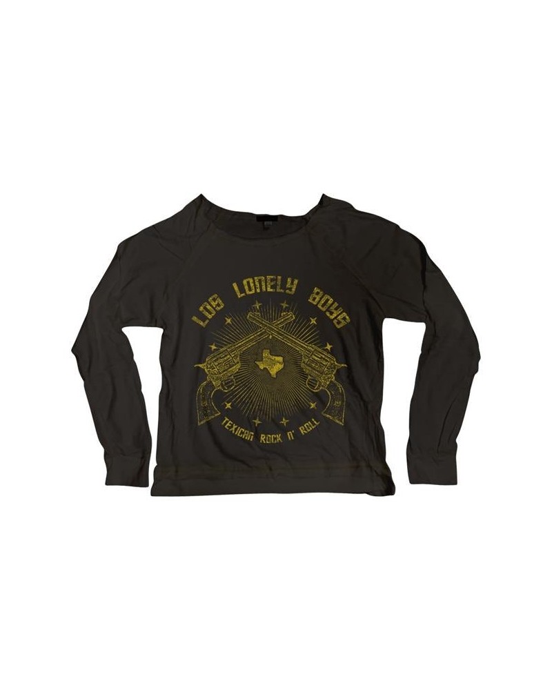 Los Lonely Boys “Texican Rock'n'Roll” Women's Long Sleeve Black Scoop Neck T-Shirt $17.50 Shirts
