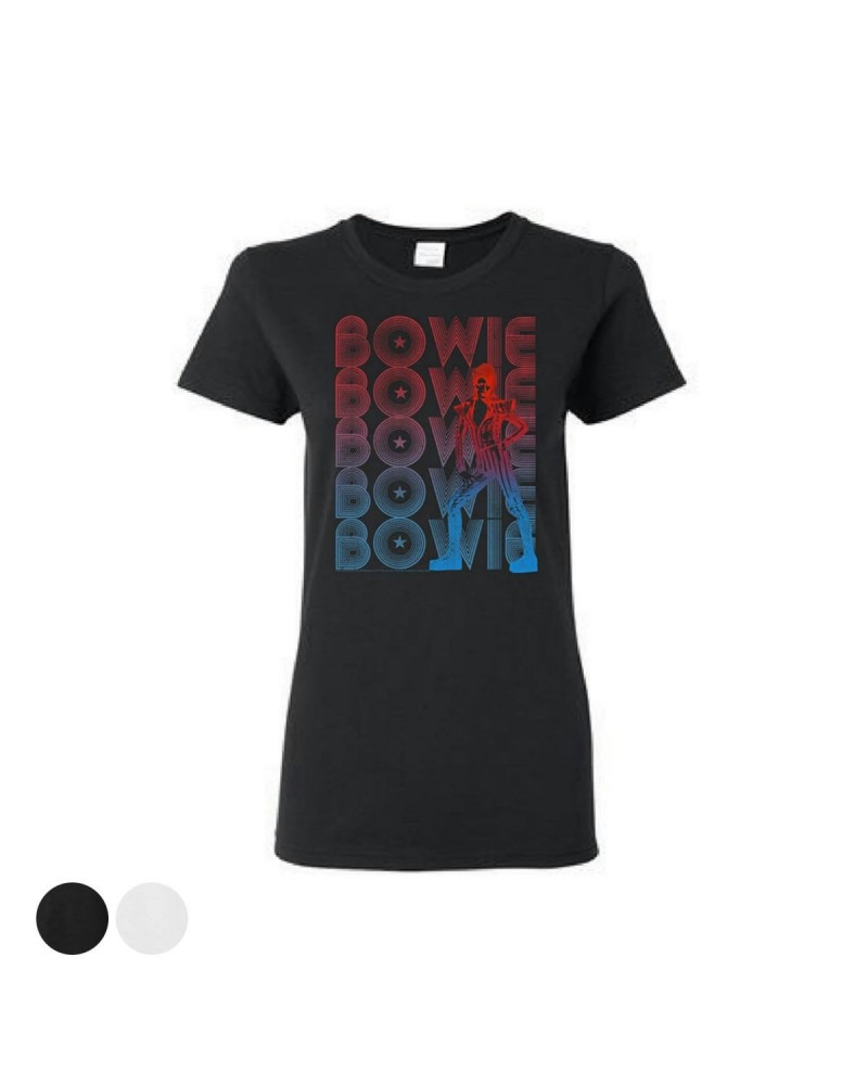 David Bowie Women's Rise and Fall T-Shirt $15.00 Shirts