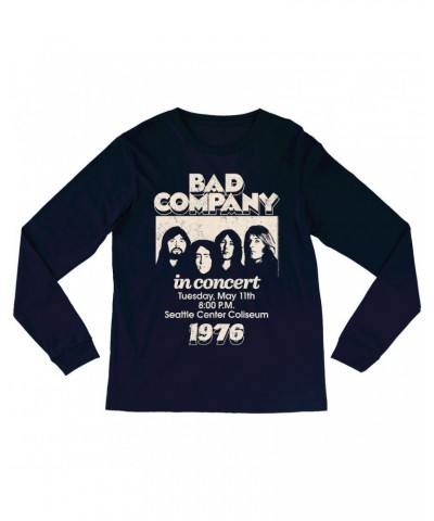 Bad Company Long Sleeve Shirt | Live In Concert Seattle Center 1976 Shirt $10.78 Shirts