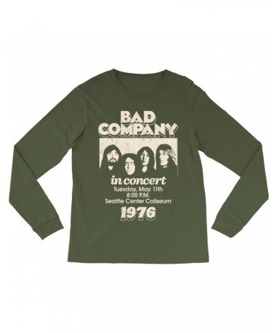 Bad Company Long Sleeve Shirt | Live In Concert Seattle Center 1976 Shirt $10.78 Shirts