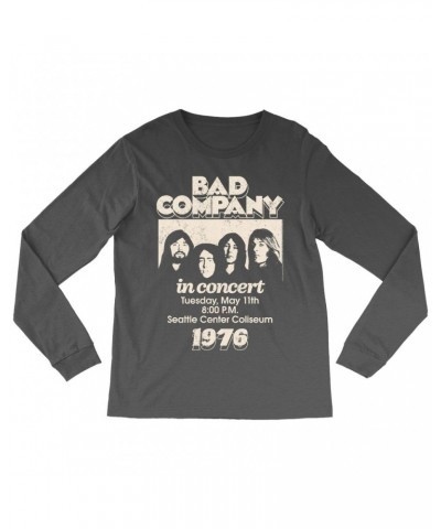 Bad Company Long Sleeve Shirt | Live In Concert Seattle Center 1976 Shirt $10.78 Shirts