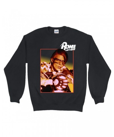David Bowie Sweatshirt | Bowie Lazarus Photo Design Sweatshirt $10.83 Sweatshirts