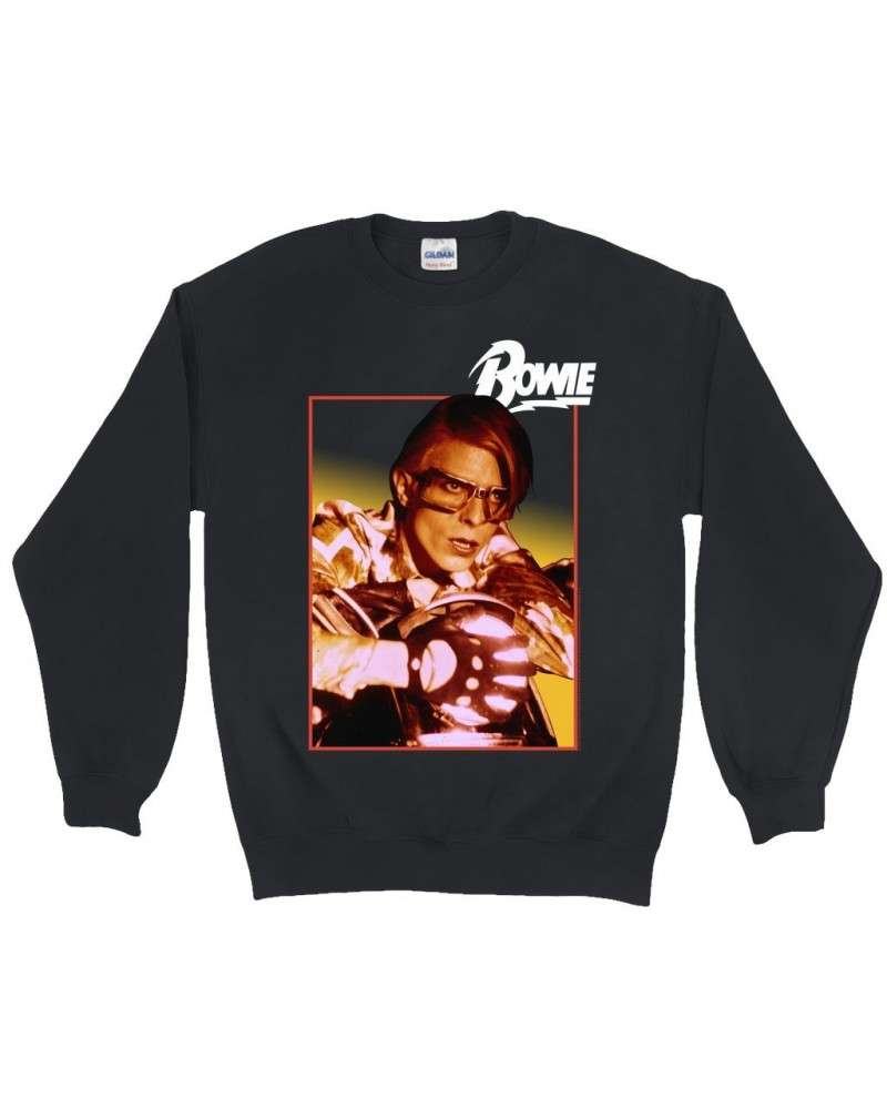 David Bowie Sweatshirt | Bowie Lazarus Photo Design Sweatshirt $10.83 Sweatshirts