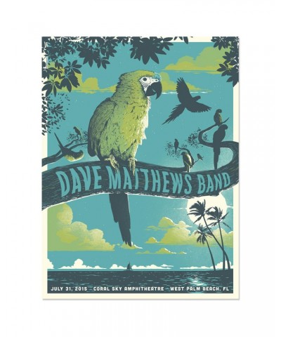 Dave Matthews Band Show Poster – West Palm Beach FL 7/31/2015 $15.20 Decor
