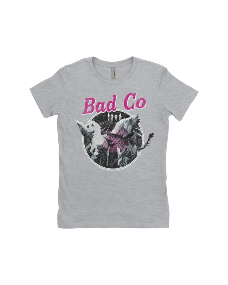 Bad Company Ladies' Boyfriend T-Shirt | In Space Pegasus Angel Distressed Shirt $11.98 Shirts