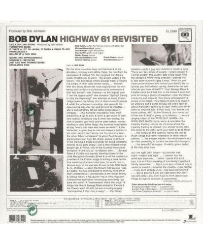 Bob Dylan Highway 61 Revisited Vinyl Record $9.60 Vinyl