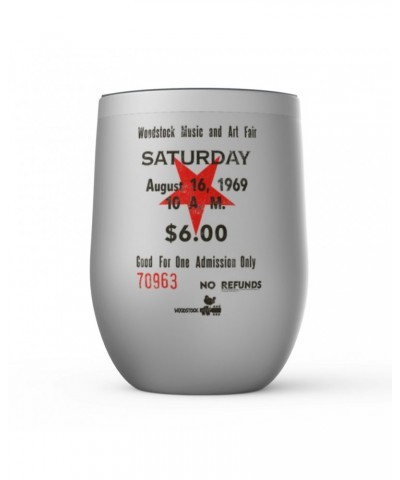 Woodstock Wine Tumbler | Music And Art Fair Ticket Stub Design Stemless Wine Tumbler $9.41 Drinkware