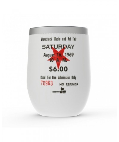 Woodstock Wine Tumbler | Music And Art Fair Ticket Stub Design Stemless Wine Tumbler $9.41 Drinkware