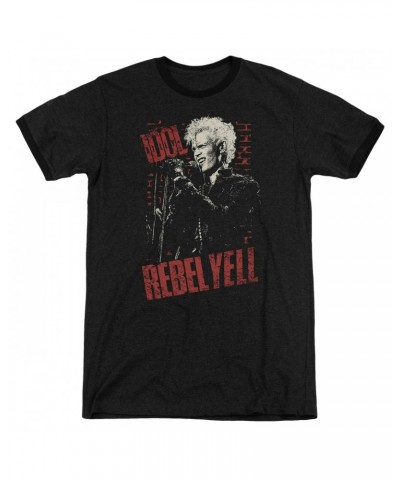 Billy Idol Shirt | BRICK WALL Premium Ringer Tee $9.66 Shirts