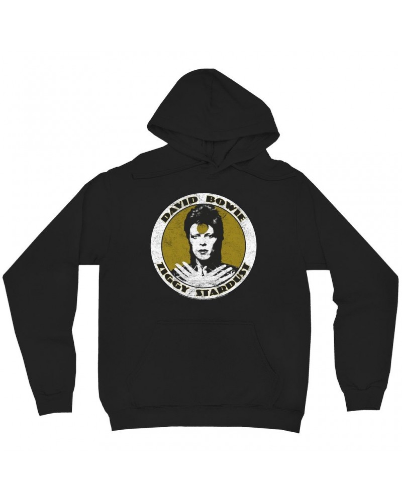 David Bowie Hoodie | Golden Bowie As Ziggy Stardust Hoodie $17.58 Sweatshirts