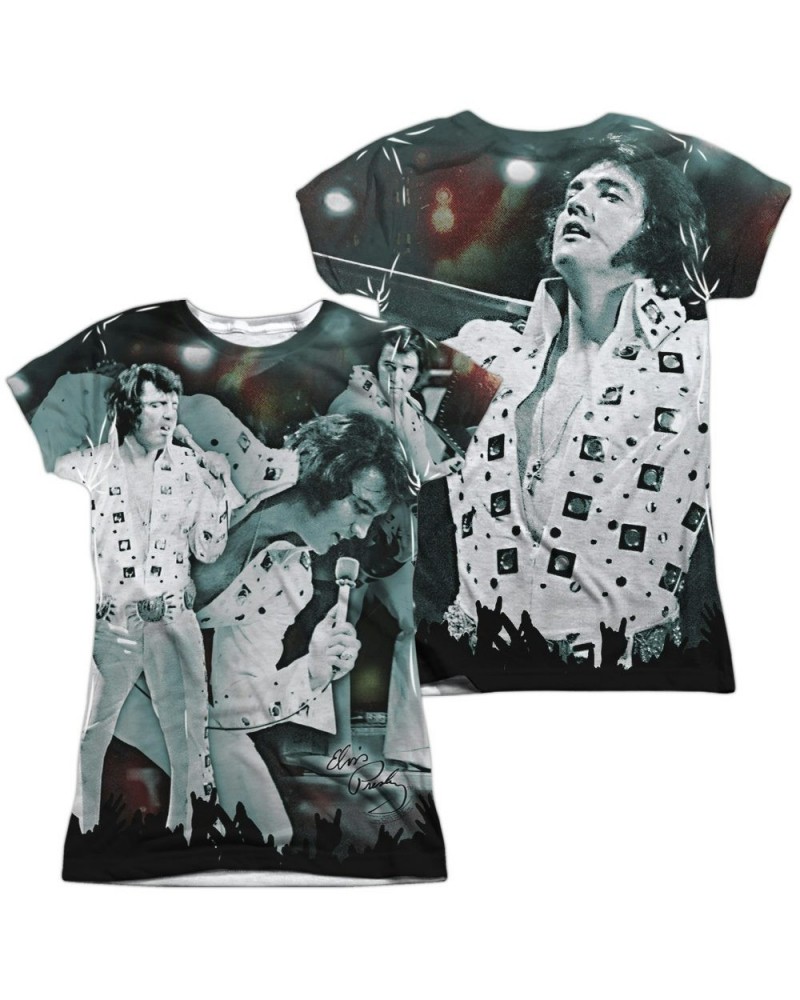 Elvis Presley Junior's T Shirt | NOW PLAYING (FRONT/BACK PRINT) Sublimated Tee $8.84 Shirts