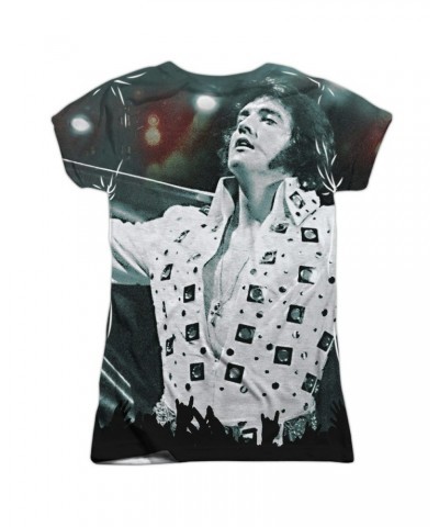 Elvis Presley Junior's T Shirt | NOW PLAYING (FRONT/BACK PRINT) Sublimated Tee $8.84 Shirts