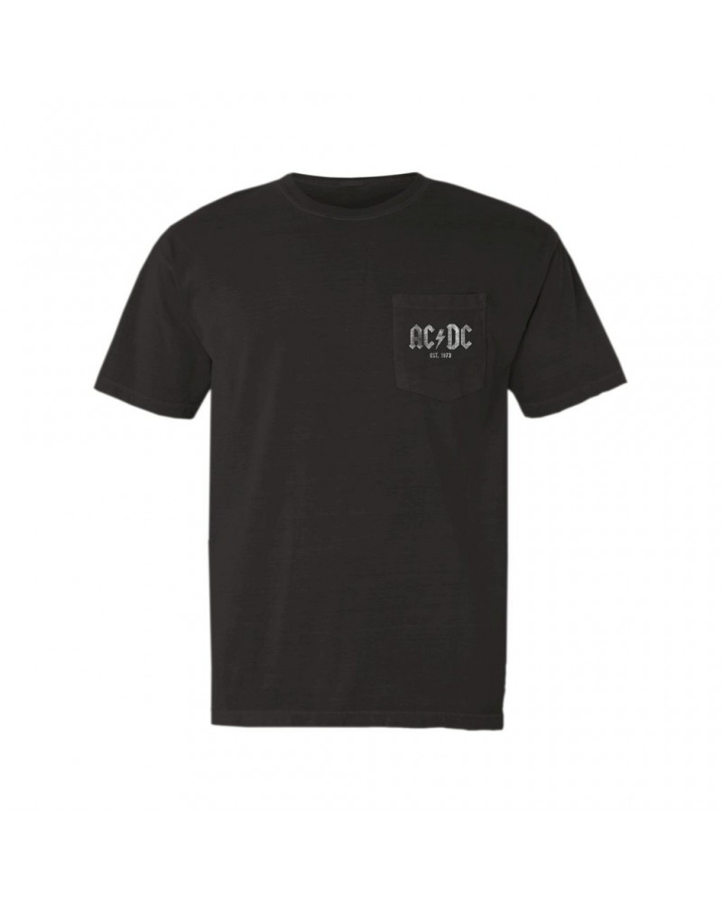 AC/DC T-Shirt | Est. 1973 Distressed Pocket T-shirt $12.88 Shirts