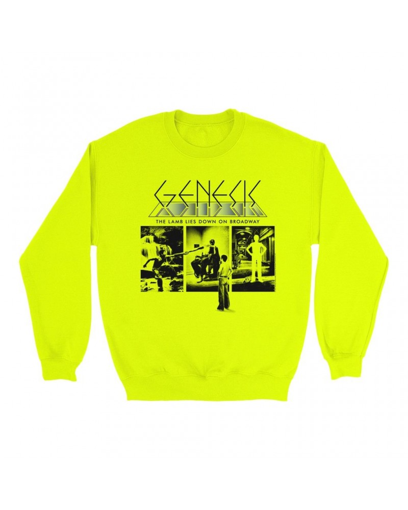 Genesis Bright Colored Sweatshirt | The Lamb Lies Down On Broadway Poster Sweatshirt $15.38 Sweatshirts