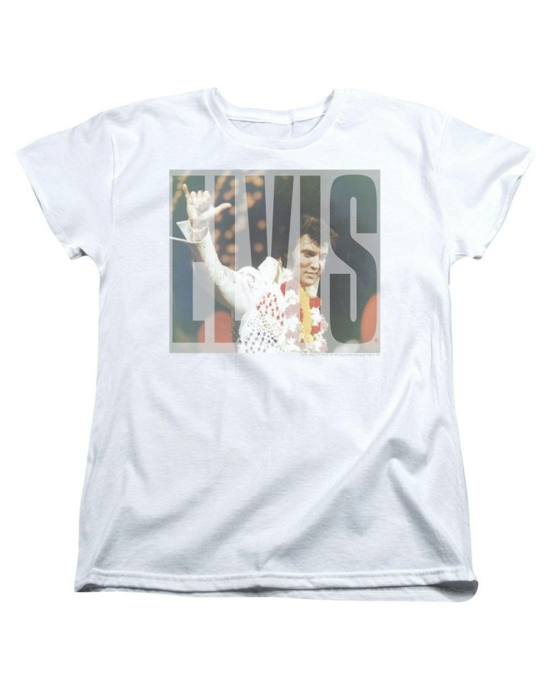 Elvis Presley Women's Shirt | ALOHA KNOCKOUT Ladies Tee $6.84 Shirts