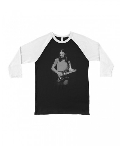 David Gilmour 3/4 Sleeve Baseball Tee | The Early Years Playing Guitar Shirt $12.58 Shirts