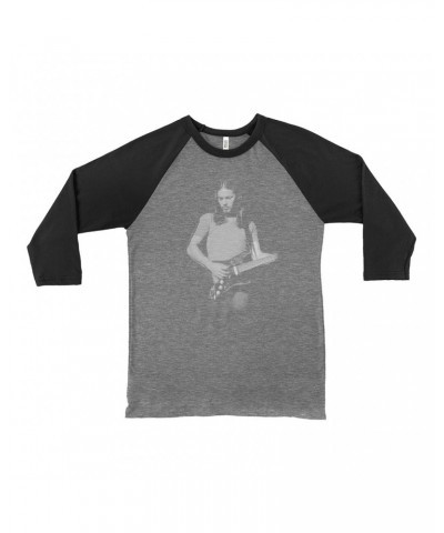 David Gilmour 3/4 Sleeve Baseball Tee | The Early Years Playing Guitar Shirt $12.58 Shirts