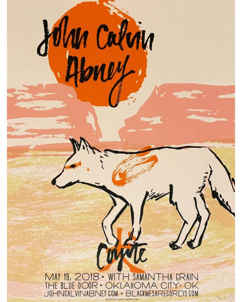 John Calvin Abney Coyote Blue Door Release Show Poster $11.10 Decor