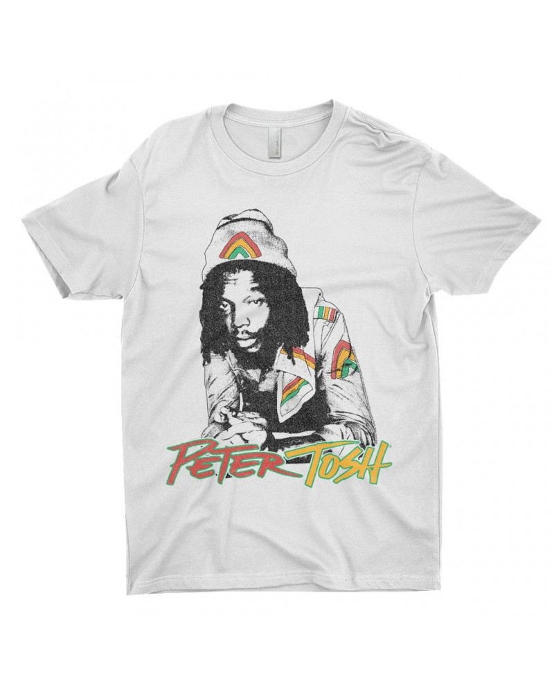 Peter Tosh T-Shirt | Reggae Colored Embellishment Illustration Shirt $12.23 Shirts