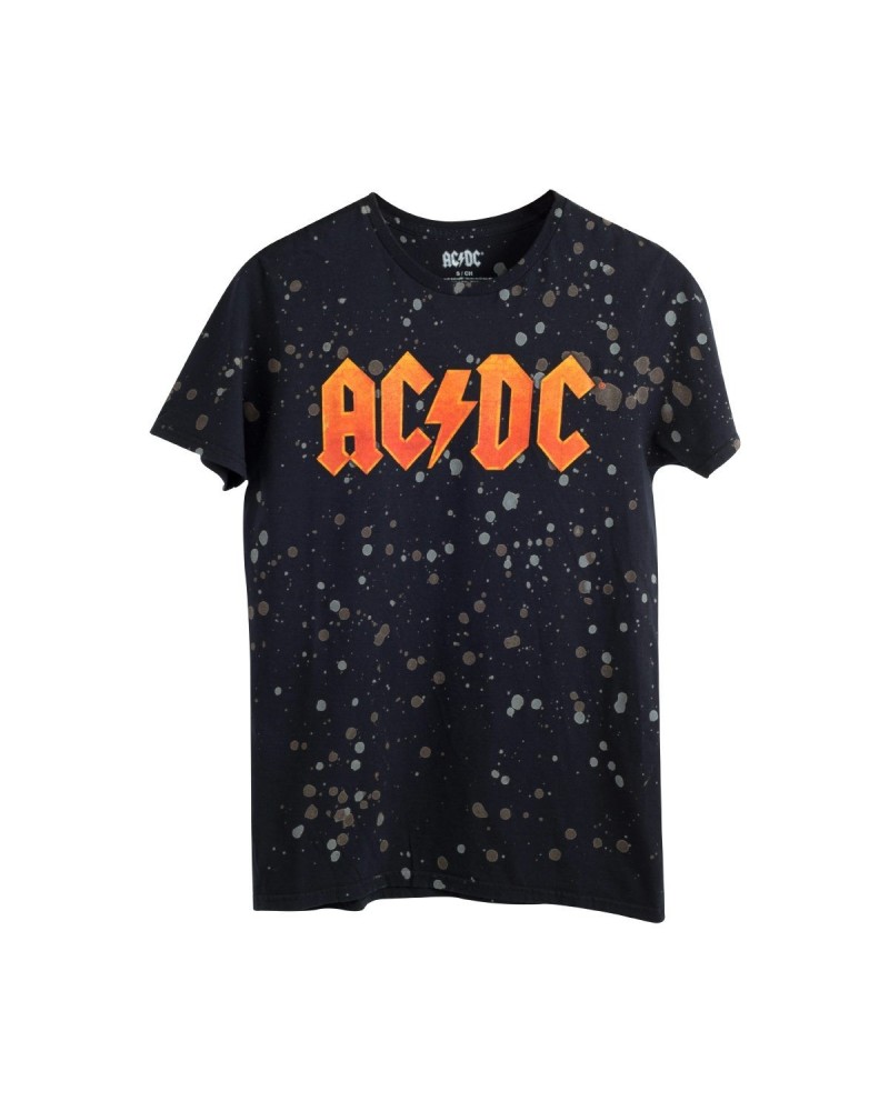 AC/DC Orange Logo Black Tie Dye T-Shirt $5.88 Shirts